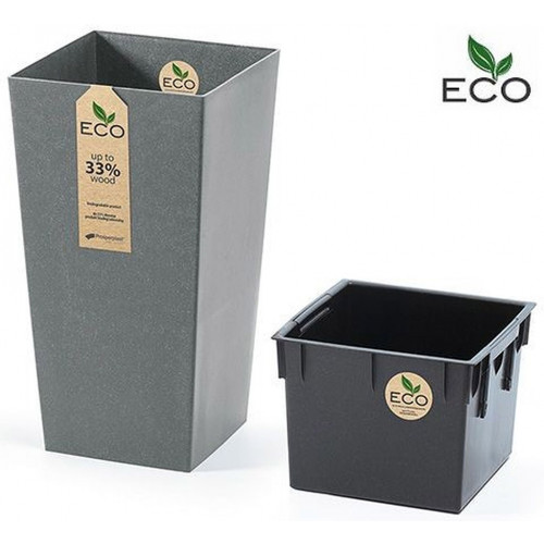 Prosperplast URBI SQUARE ECO Virágcserép 40cm, szürke DURS400W-405U