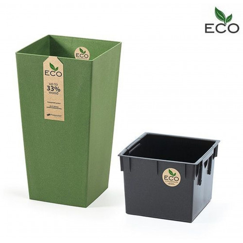 Prosperplast URBI SQUARE ECO Virágcserép 40cm, zöld DURS400W-2262U