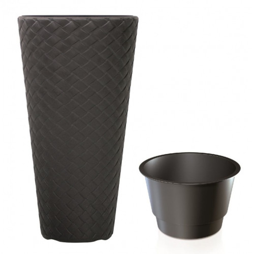 PROSPERPLAST MATUBA SLIM virágcserép, 8/23L, antracit DPMT300-S433 PROSPERPLAST MATUBA SLIM virágcserép, 8/23L, antracit DPMT300-S433