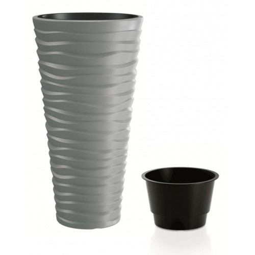 PROSPERPLAST SAND SLIM virágcserép, 8/22L, szürke DPSA300-405U PROSPERPLAST SAND SLIM virágcserép, 8/22L, szürke DPSA300-405U