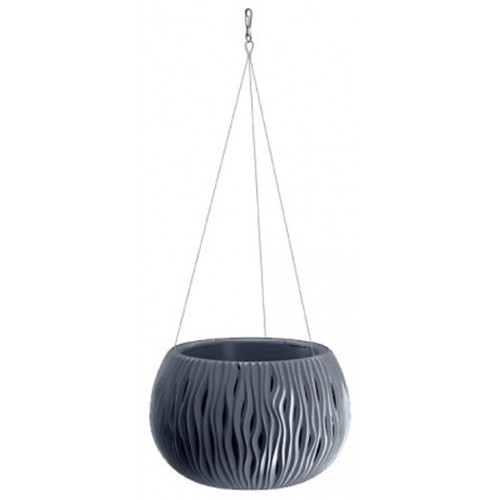 PROSPERPLAST SANDY BOWL WS virágcserép, 37cm, 9L, antracit DSK370WS-S433