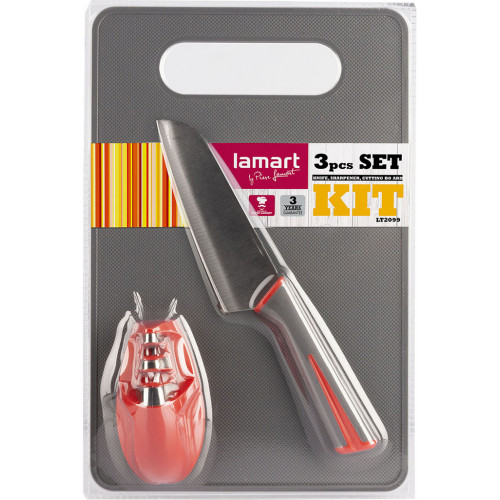 LAMART LT2099 Kit kés, élező, vágódeszka készlet 42003755