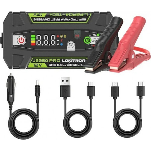 LOKITHOR Indításrásegítő (12V/2250A/51Wh) J2250 PRO