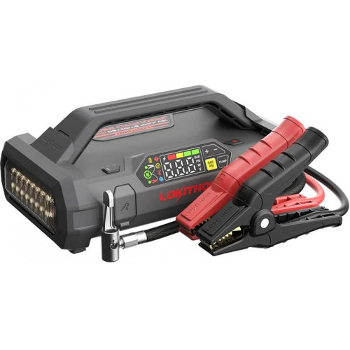 LOKITHOR Kompresszoros indításrásegítő (12V/3000A/77Wh) JA302 PRO