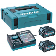 Makita 191J81-6 Akkumulátor és töltő szett Li-ion XGT 40V 2xBL4025 + DC40RA + Makpac