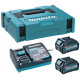 Makita 191J81-6 Akkumulátor és töltő szett Li-ion XGT 40V 2xBL4025 + DC40RA + Makpac