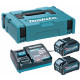 Makita 191J97-1 Akkumulátor és töltő szett Li-ion XGT 40V 2xBL4040 + DC40RA + Makpac