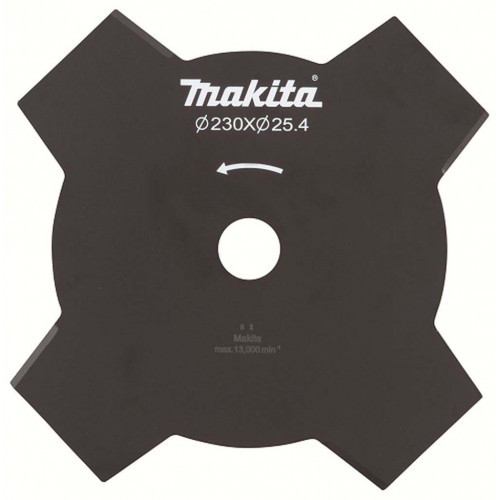 Makita 195150-5 Négy fogú bozótvágó kés fűkaszához, 230 x 25,4 x 1,8 mm