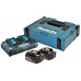 Makita Szett Li-ion LXT 18V 2xBL1840B + DC18RD + MAKPAC 197504-2