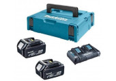 Makita 197629-2 Akkumulátor és töltő szett Li-ion LXT 18V/2x5,0Ah + DC18RD + Makpac