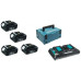 Makita 197720-6 4db BL1830 akku csomag LXT + DC18RD Dupla töltő Makpac 3