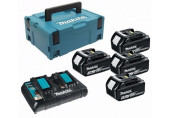 Makita 197970-3 Akkumulátor és töltő szett LXT 18V 4xBL1830B + DC18RD + Makpac