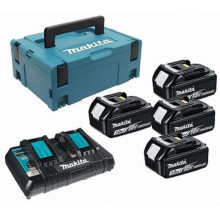 Makita 197970-3 Akkumulátor és töltő szett LXT 18V 4xBL1830B + DC18RD + Makpac