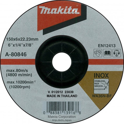 Makita A-80846 csiszolótárcsa inoxhoz 150x6x22mm