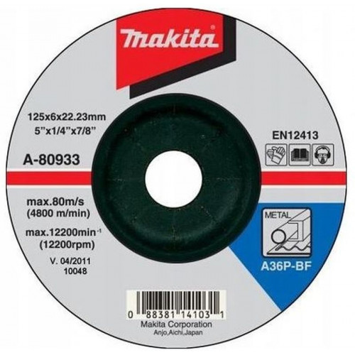 Makita A-80933 csiszolótárcsa acélhoz 125x6x22mm