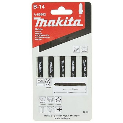 Makita A-85662 B-14 szúrófűrészlap fa 50mm 5db