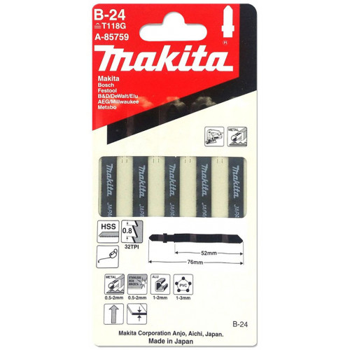 Makita A-85759 HSS B-24 szúrófűrészlap fémre 52mm 5db