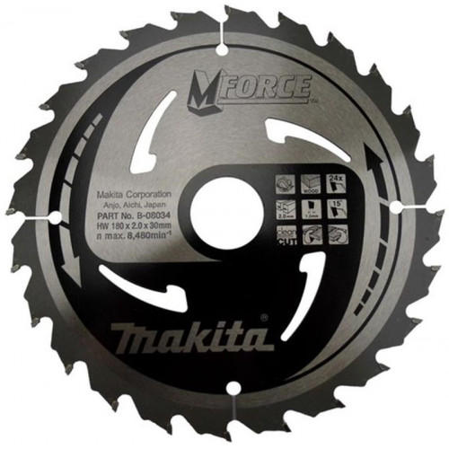 Makita B-32029 Mforce körfűrészlap, 180x30mm 24Z
