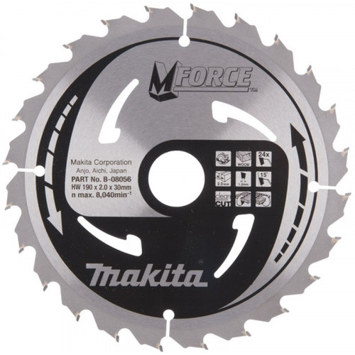 Makita B-08056 Mforce körfűrészlap, 190x30mm 24Z Makita B-08056 Mforce körfűrészlap, 190x30mm 24Z