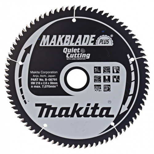 Makita B-08791 Makblade Plus körfűrészlap, 216x30mm 80Z