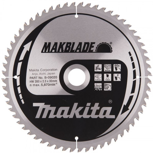 Makita B-32801 Makblade Körfűrészlap, 260x30mm 60Z