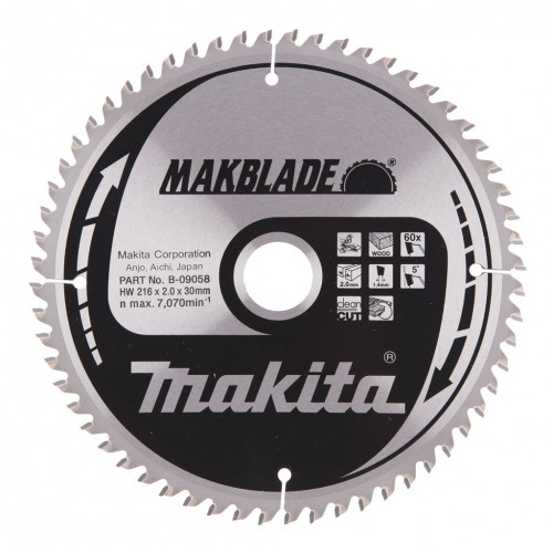 Makita B-09058 Makblade körfűrészlap, 216x30mm 60Z