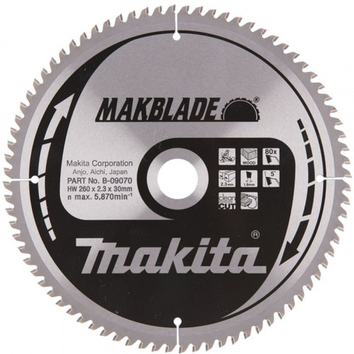 Makita B-32845 Makblade Körfűrészlap, 260x30mm 80Z = old B-09070