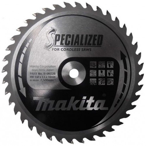 Makita B-09226 Specialized körfűrésztárcsa 150x10mm 40 Z
