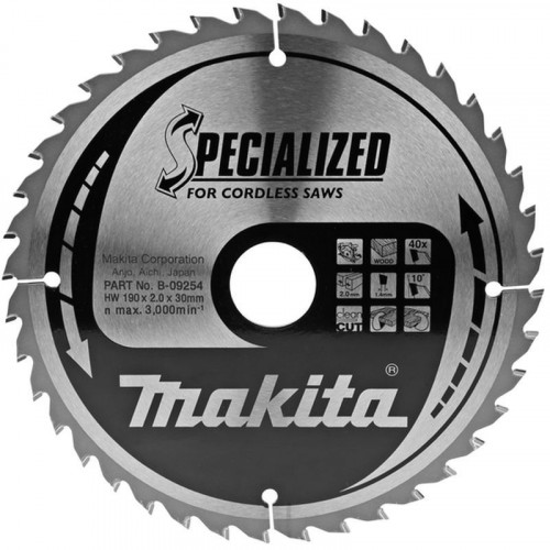 Makita B-09254 Specialized körfűrészlap, 190x30mm 40Z Makita B-09254 Specialized körfűrészlap, 190x30mm 40Z