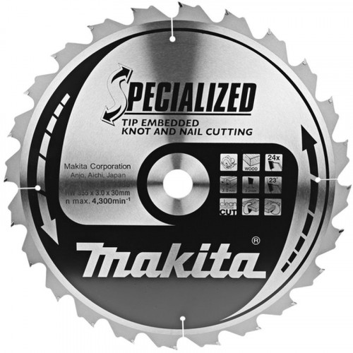 Makita B-09385 Specialized körfűrészlap, 355x30mm 24Z