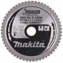 Makita B-23086 Specialized körfűrészlap, 136x20mm 56Z