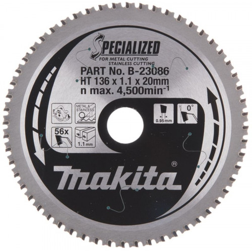 Makita B-23086 Specialized körfűrészlap, 136x20mm 56Z Makita B-23086 Specialized körfűrészlap, 136x20mm 56Z