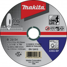 Makita B-35134 vágókorong acélhoz 125x1,6x22,23mm