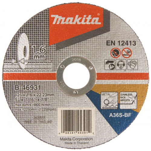 Makita B-46931 Vágókorong sarokcsiszolóhoz 125x1.6x22