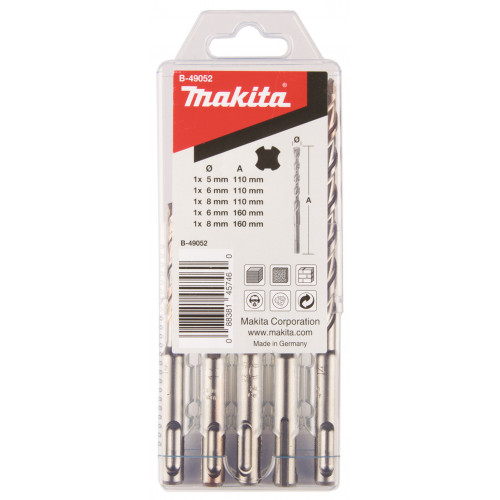 Makita B-49052 SDS-Plus 4 Plus fúrószár készlet 5 részes