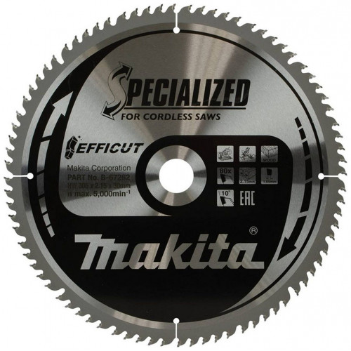 Makita B-67262 TCT Efficut körfűrészlap, 305x30mm 80Z