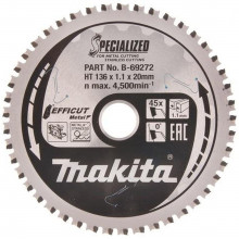 Makita B-69272 TCT Efficut körfűrészlap, fém 136x20mm Z45