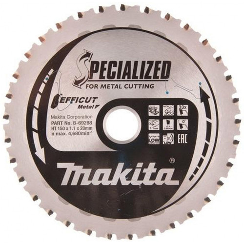 Makita B-69288 TCT Efficut körfűrészlap, fém 150x20mm Z33