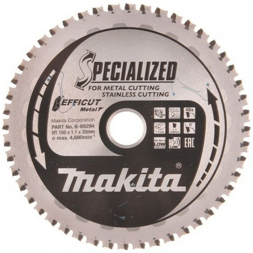Makita B-69294 TCT Efficut körfűrészlap, fém 150x20mm Z48