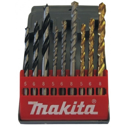 Makita D-08660 fa-fém-kőzetfúró készlet 9 db-os