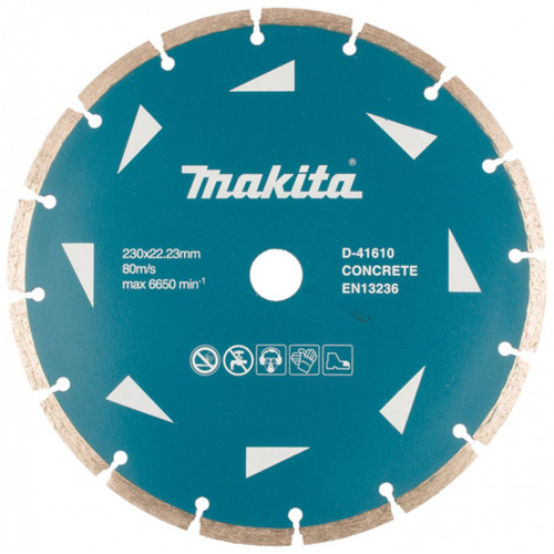 Makita D-41610 gyémánttárcsa szegmentált 230x22,23mm