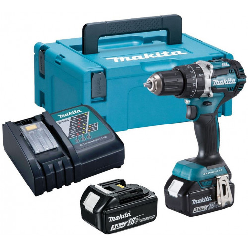 Makita DHP484RFJ Akkumulátoros fúró-csavarozó Li-ion 18V 2x akku 3,0 Ah , Makpac