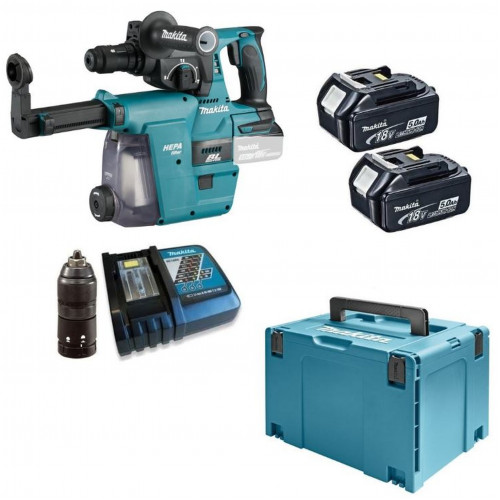 Makita DHR243RTJV Akkus fúrókalapács Li-ion 18V/5,0Ah, Makpac