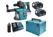 Makita DHR243RTJW SDS-Plus Akkus fúró-vésőkalapács (2x5,0Ah/18V) MAKPAC + DX02