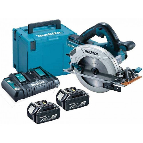 Makita DHS710PT2J Akkus körfűrész 190mm, Li-ion LXT (2x5,0Ah/18V) Makpac