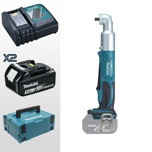 Makita 18V LXT Li-ion 60Nm sarok- ütvecsavarbehajtó 3/8" 2x5.0Ah DTL063RTJ