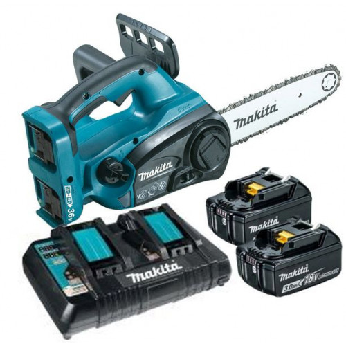 Makita DUC252PR2 akkus láncfűrész 25cm, Li-on LXT 2x18V/3,0Ah + töltő
