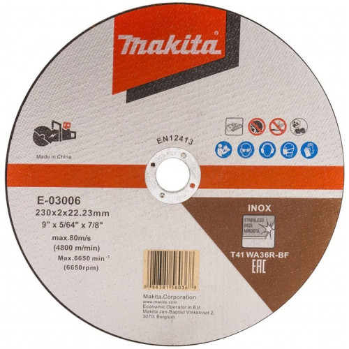 Makita E-03006 vágókorong inoxhoz 230x2x22mm