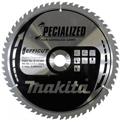 Makita E-08888 Efficut TCT körfűrészlap, 216x30mm 60Z