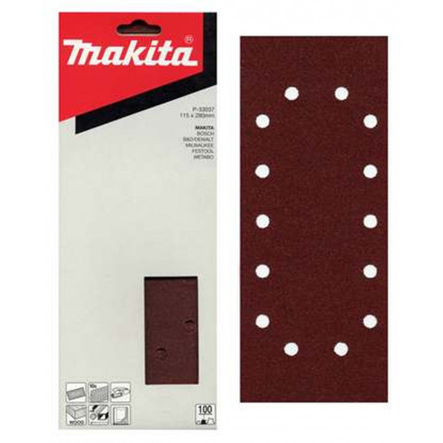 Makita P-33037 Rezgőcsiszoló papír 115 x 280 mm, K100, 10 db